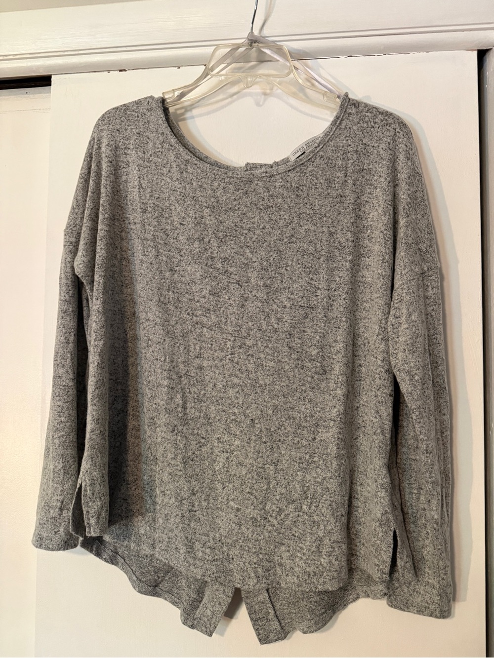Cozy Heather Gray Long Sleeve Knit Top